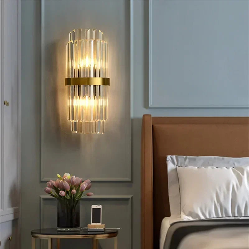 Crystal Wall Sconce – Art Deco LED for Bedroom & Bedside, Living Room, Hotel & Hospitality | Isola Orbit by Evenlyr