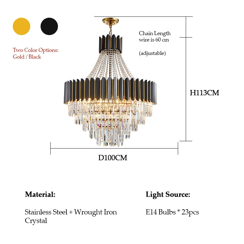 Crystal Chandelier – Modern LED for Living Room, Bedroom & Bedside | Alora Orbit by Evenlyr