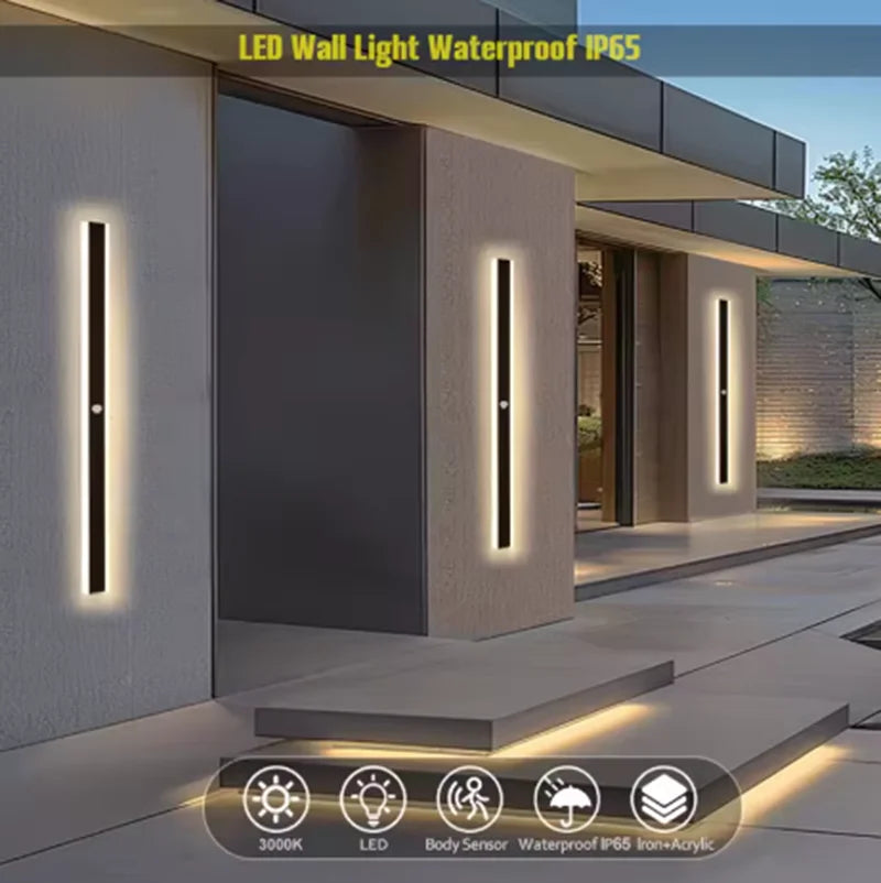Belluno Frosted Acrylic Motion-Sensor Outdoor Wall Light – IP65 – detail view 4