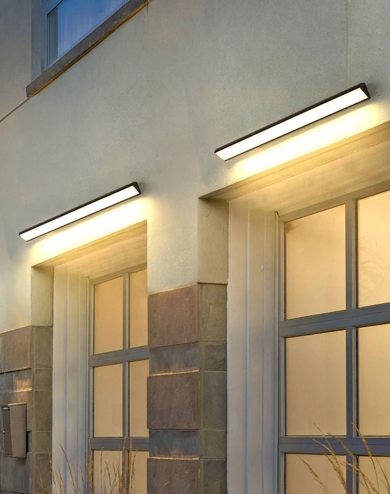 Siena Modern Linear Outdoor Wall Light for Courtyard – detail view 2