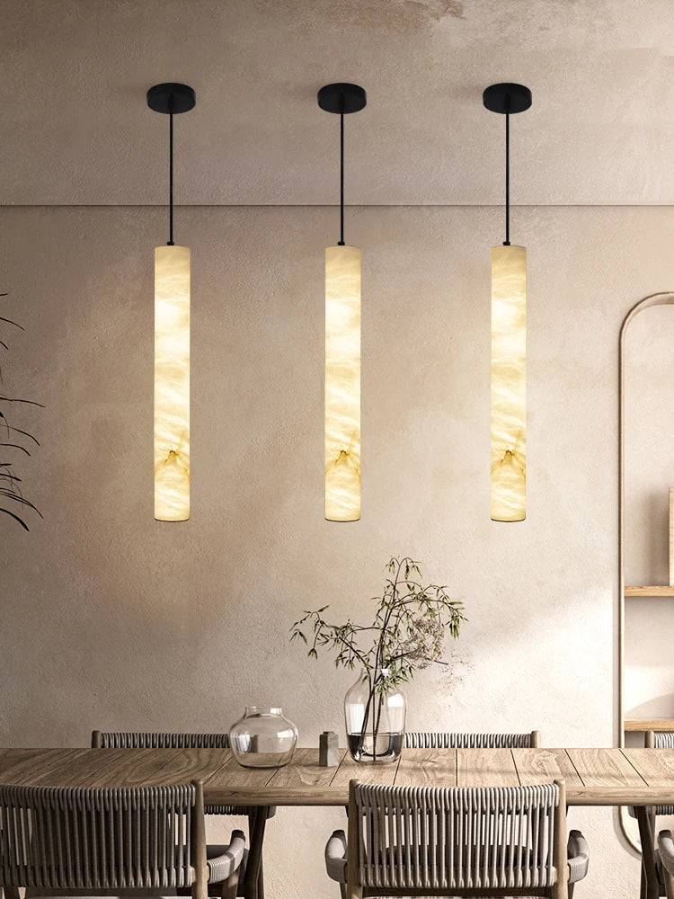 Soren Loop Natural Marble Pendant Light – Dimmable – product detail 6