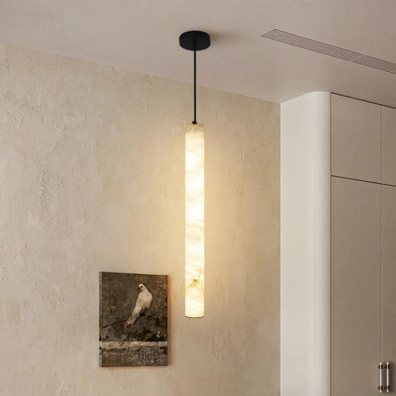 Oria Reed Alabaster Pendant Light – Dimmable – product detail 2