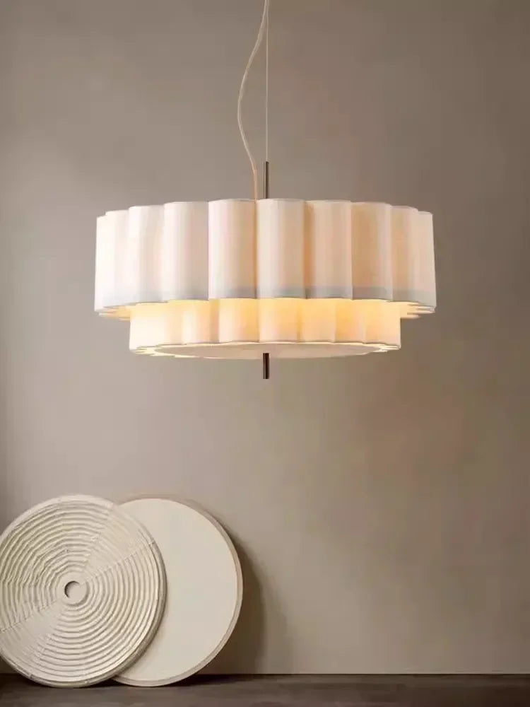 Fabric Chandelier – Wabi-Sabi Japanese for Bedroom & Bedside | Elowen Glow by Evenlyr