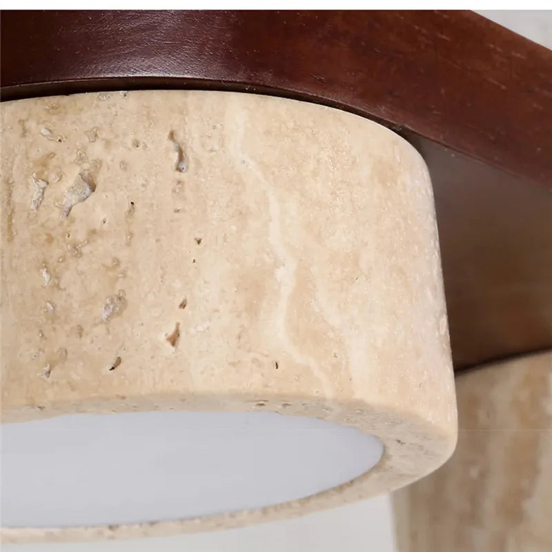 Hesper Veil Linear Travertine Ceiling Light – product view 6