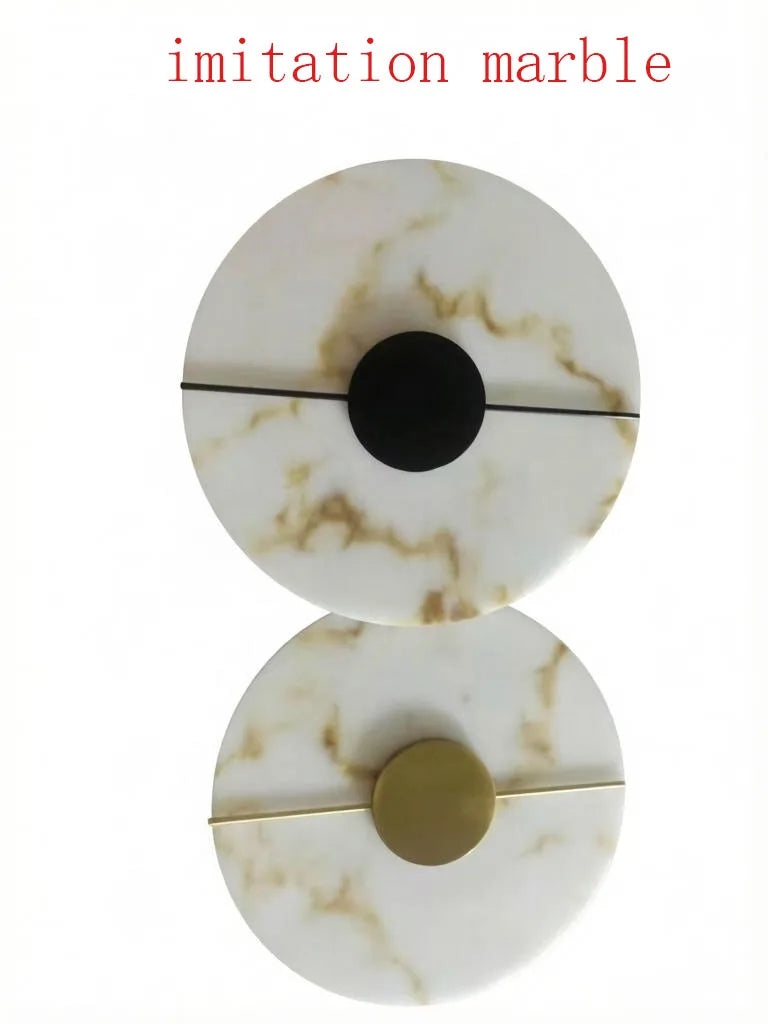 Doria Natural Marble and Copper Wall Sconce for Bedroom – Luxury – detail view 4