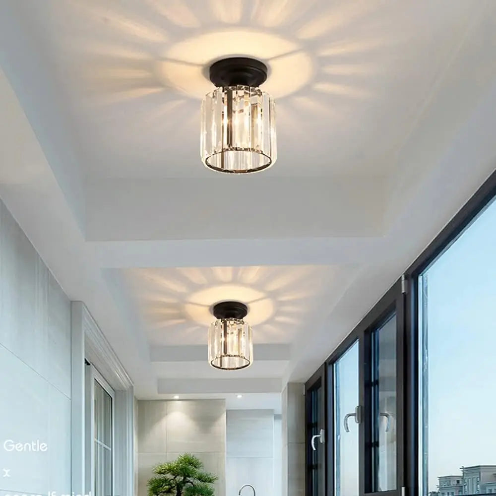 Ginevra Flush Mount Crystal Chandelier for Bedroom
