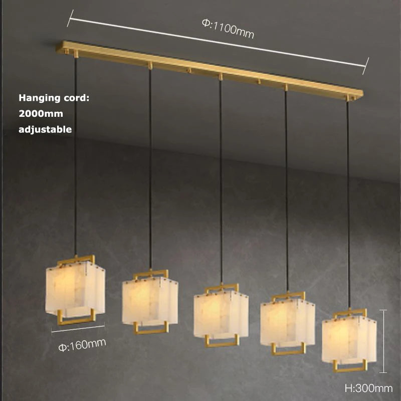 Galen Arc Marble Pendant Light – product view 6