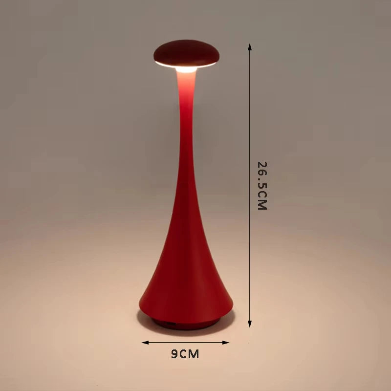 Metal Table Lamp – Art Deco Cordless Rechargeable for Bedside, Hotel Room, Desk & Office | Elaris Column by Evenlyr