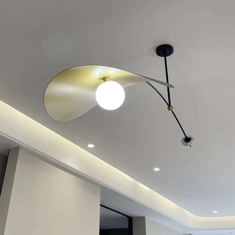 Caelia Arc Swing-Arm Metal Pendant Light – product view 3