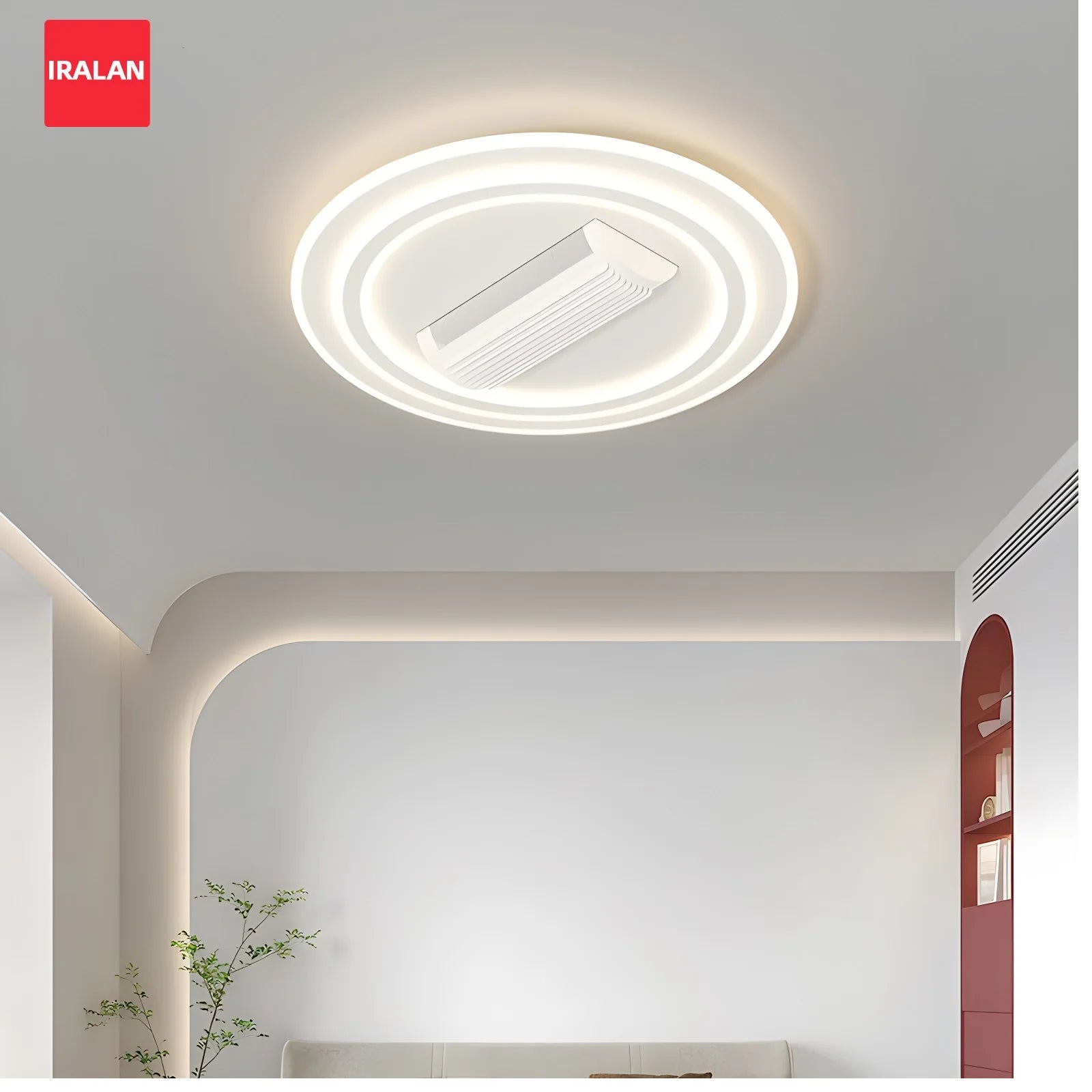 Juniper Bladeless Design Ceiling Fan with Light for Bedroom & Living Room – Remote Control