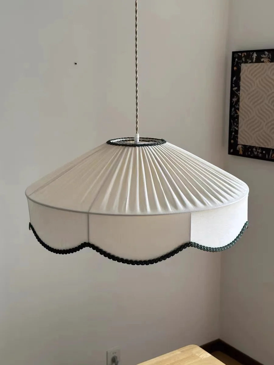 Fabric Chandelier – Wabi-Sabi Japanese for Bedroom & Bedside, Dining Room & Kitchen | Elowen Contour by Evenlyr