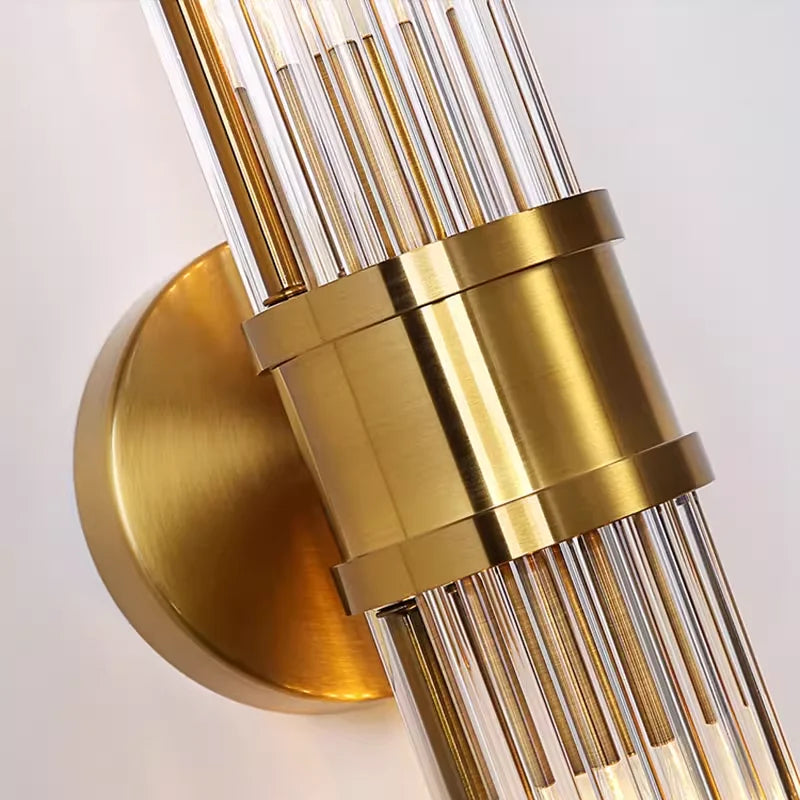 Caspian Cylinder Outdoor Wall Light for Exterior Wall – Crystal – detail view 6