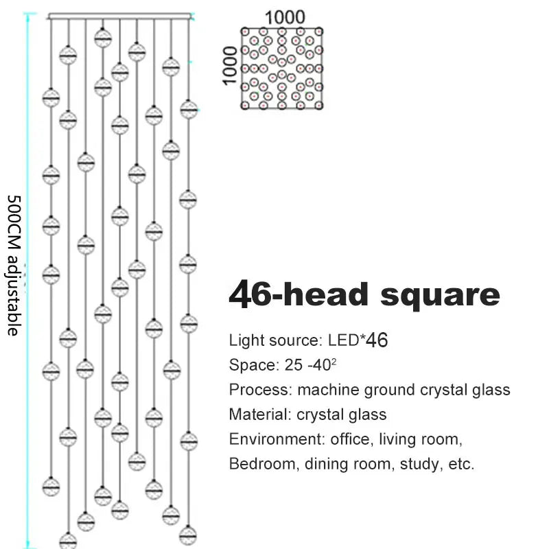 Crystal Globe Chandelier – Modern LED for Bedroom & Bedside, Living Room, Dining Room & Kitchen | Seren Halo by Evenlyr