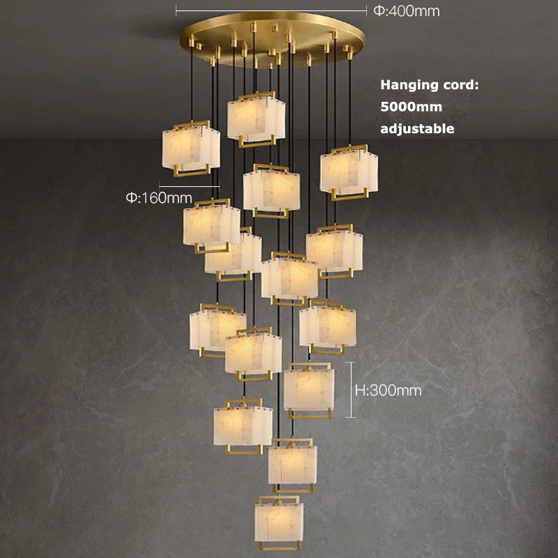 Galen Arc Marble Pendant Light – product view 13
