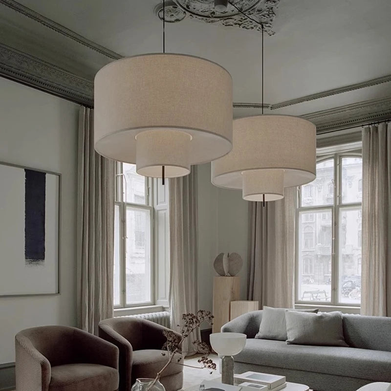 Fabric Chandelier – Wabi-Sabi Japanese for Dining Room, Living Room, Bedroom | Mirelle Arc by Evenlyr