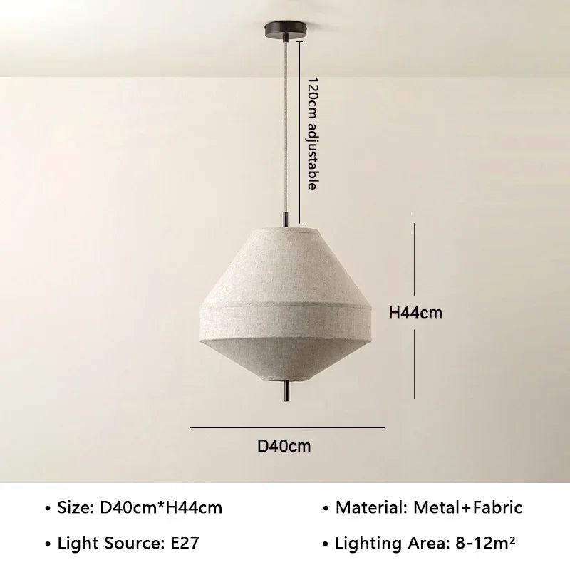 Fabric Chandelier – Wabi-Sabi Japanese for Bedroom & Bedside, Living Room, Restaurant & Café | Elowen Orbit by Evenlyr