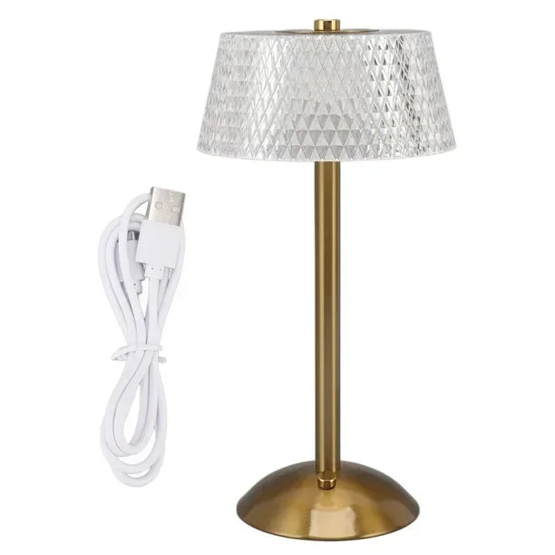 Minimalist Crystal Rechargeable Desk Lamp – detail view 4