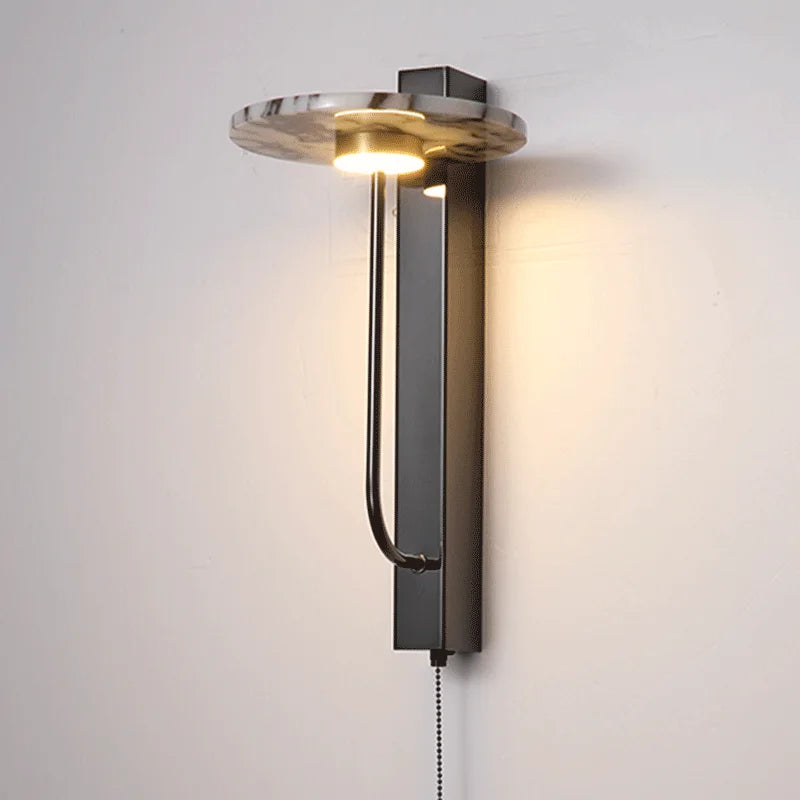 Evania Veil Alabaster Wall Sconce – Black Art Deco Alabaster Wall Sconces for Dining Room
