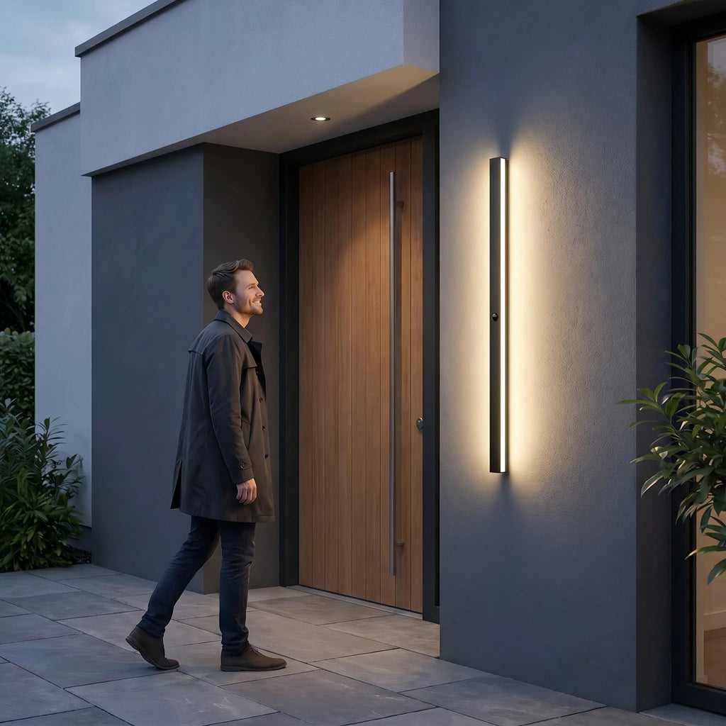 Merano Long Motion-Sensor Outdoor Wall Light for Porch – IP65 – product view