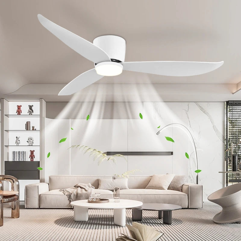 Ginevra 52-Inch Low-Profile Ceiling Fan Light – Remote Control