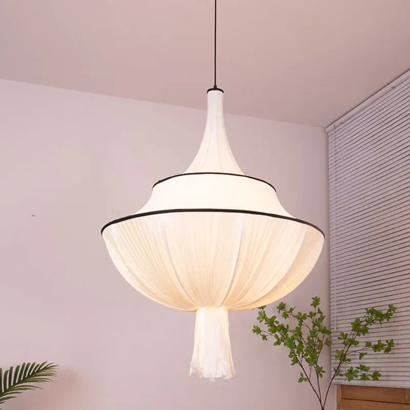 Beige Wabi-Sabi Fabric Chandelier – detail view 3
