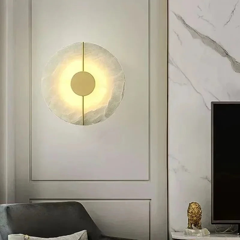 Kensley Nordic Alabaster Wall Sconce for Bedroom – detail view 6
