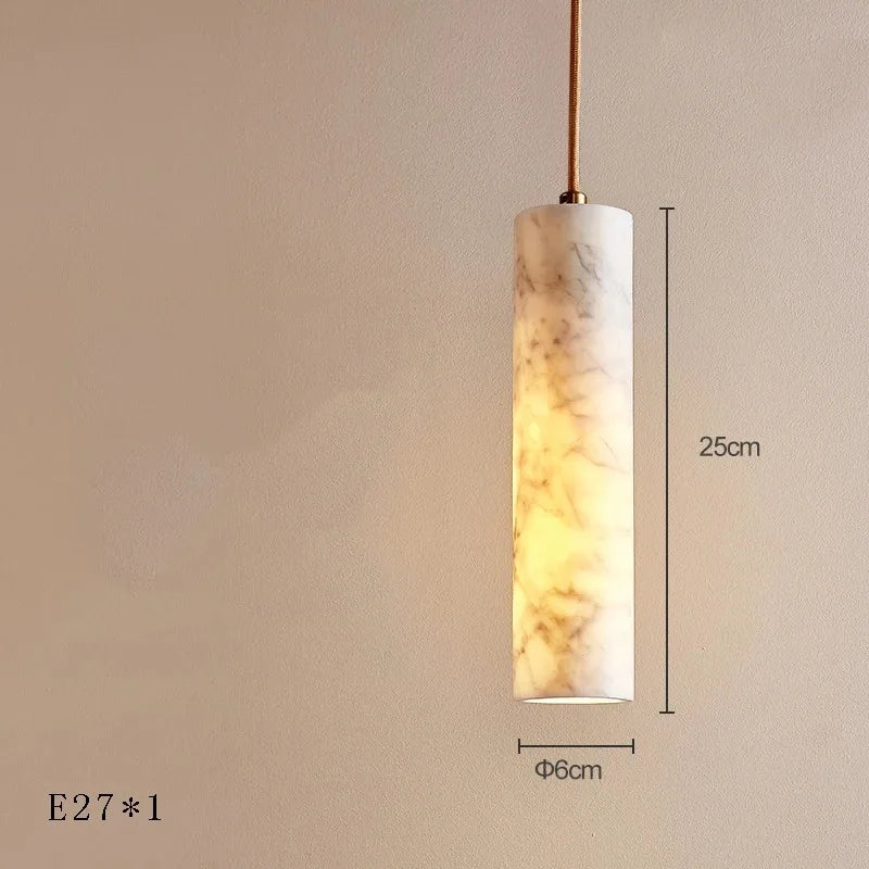 Alabaster & Marble Chandelier – Modern Minimalist for Living Room, Bedroom, Dining Room | Liora Crest by Evenlyr