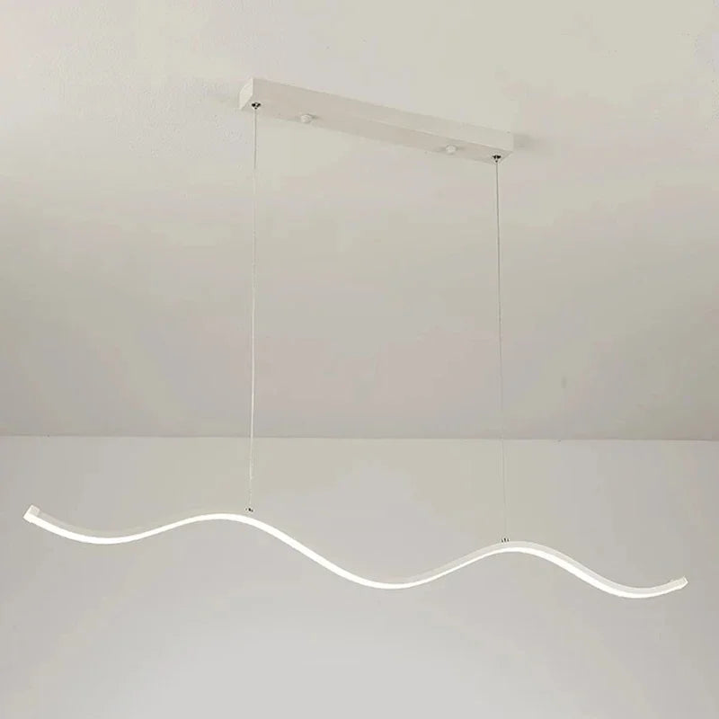Maelis Arc Wave Aluminum Pendant Light – product view 6