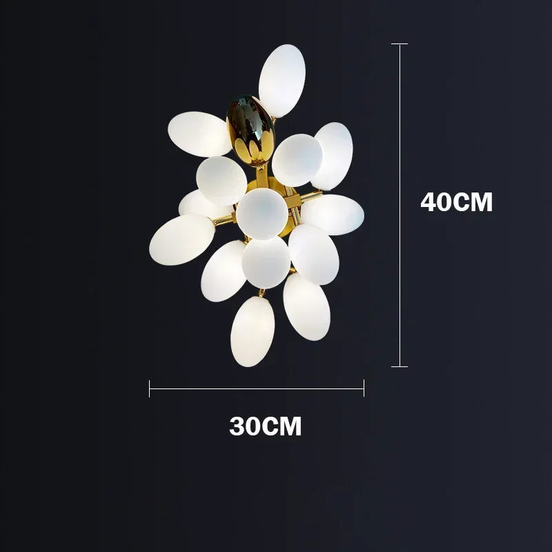 Glass Chandelier – Nordic Modern Adjustable for Bedroom, Dining Room, Living Room | Halcyon Halo by Evenlyr