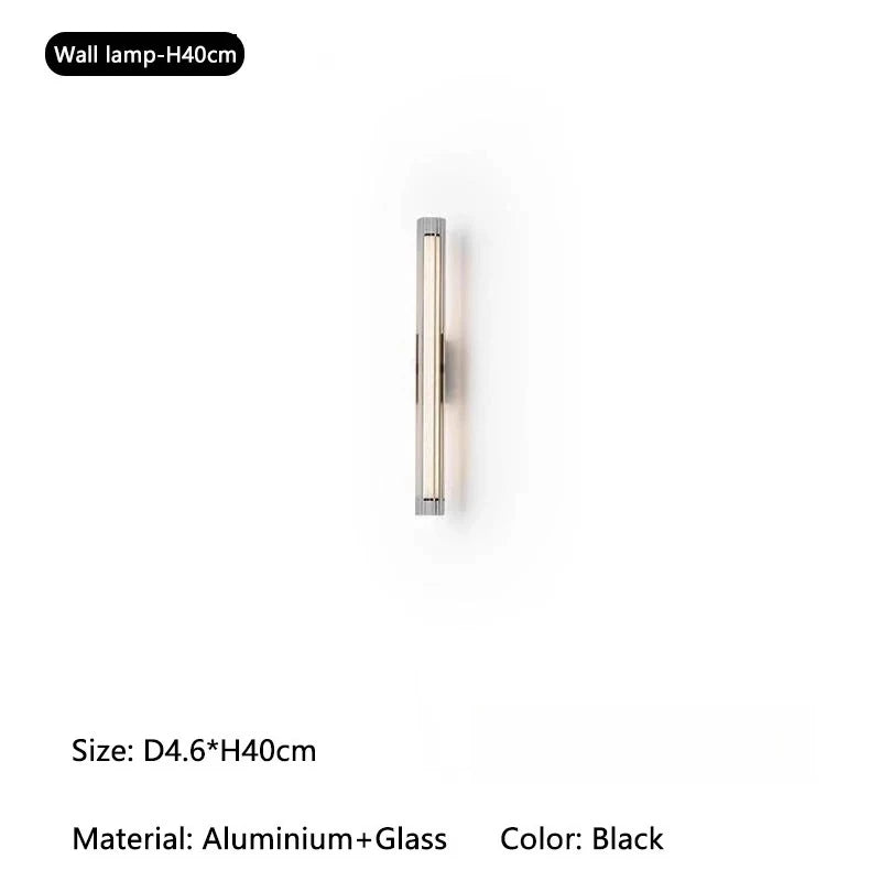 Glass Linear Wall Sconce – Nordic Minimalist Linear for Bedroom & Bedside, Living Room, Hotel & Hospitality | Isola Veil by Evenlyr