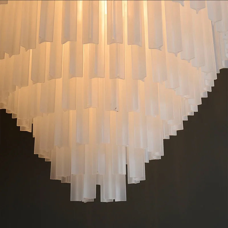 Glass Round Chandelier – Modern for Bedroom & Bedside, Living Room, Dining Room & Kitchen | Solenne Orbit by Evenlyr