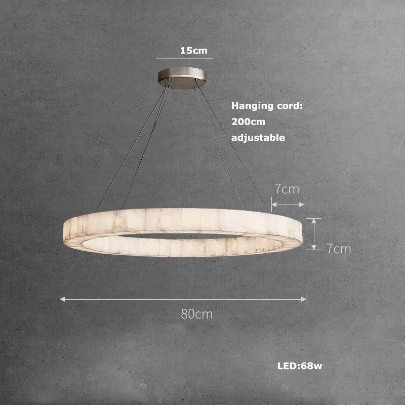 Aurelia Spiral Natural Marble Chandelier – Dimmable – product detail 16