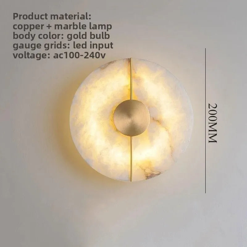 Ginevra Brass and Alabaster Wall Sconce for Bedroom – Luxury – detail view 7