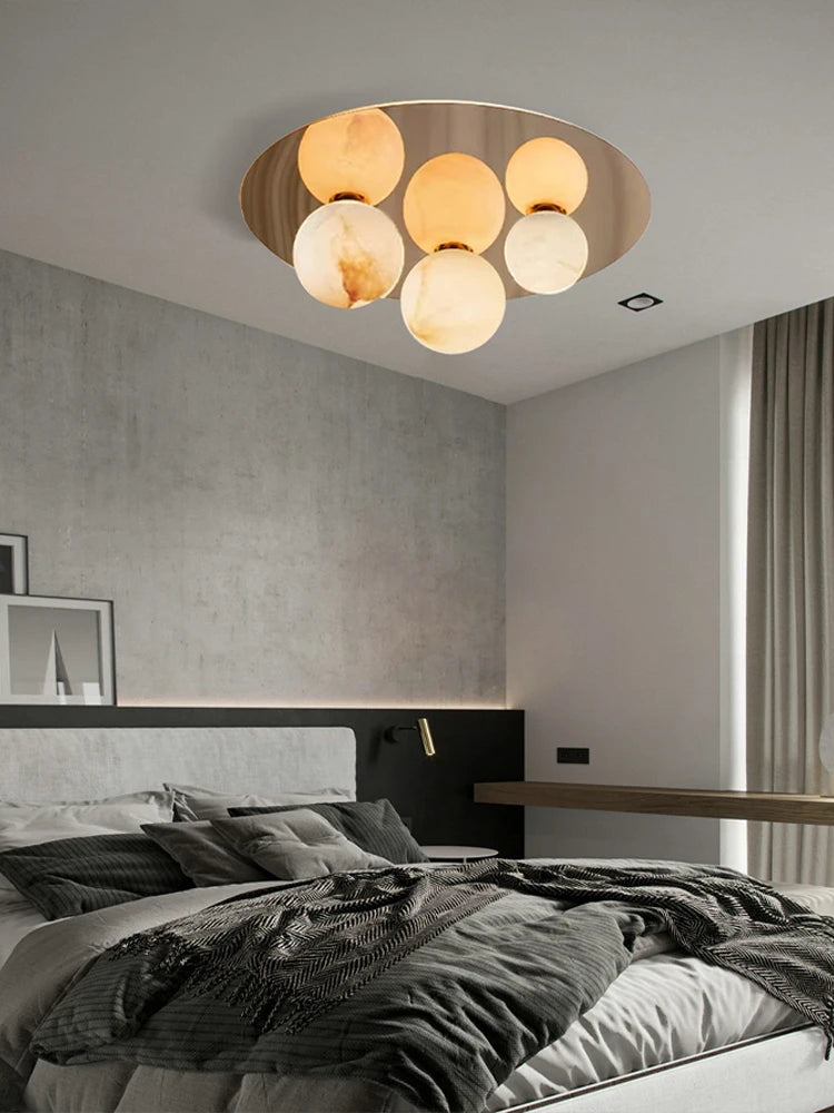 Alabaster & Marble Chandelier – Modern Minimalist for Dining Room, Living Room, Foyer | Sorella Line by Evenlyr