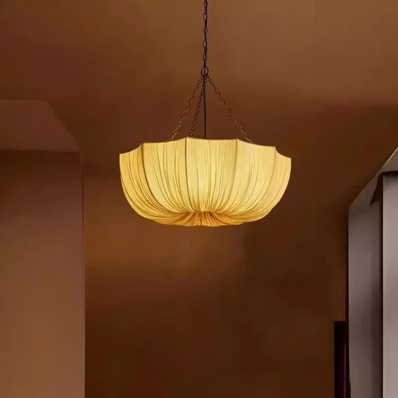 Fabric Chandelier – Wabi-Sabi Japanese Dimmable LED for Dining Room, Living Room, Bedroom | Celeste Petal by Evenlyr