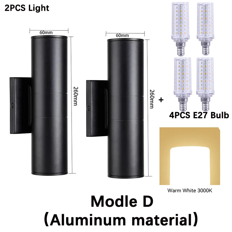 Quintara Dual-Head Outdoor Wall Light for Courtyard – Vintage