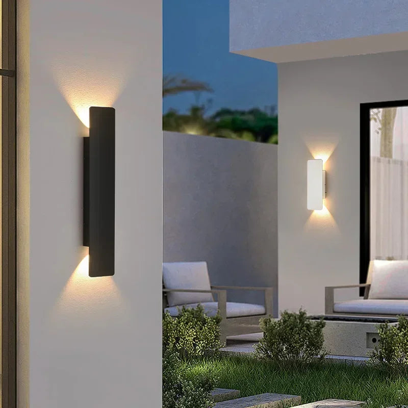 Aurelia 18W Black Linear Outdoor Wall Light – Aluminum – detail view 5