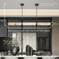 Alabaster & Marble Chandelier – Modern Minimalist Linear LED for Dining Room, Kitchen Island, Living Room | Lucienne Line by Evenlyr