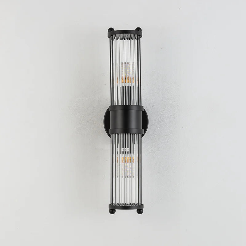 Caspian Cylinder Outdoor Wall Light for Exterior Wall – Crystal – detail view 9