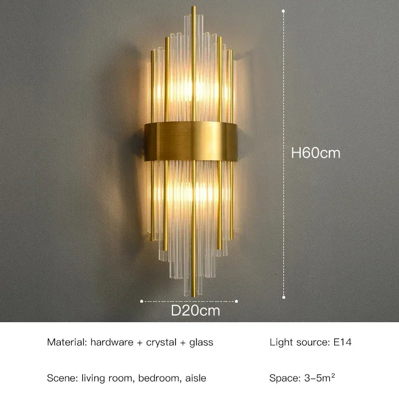Crystal Wall Sconce – Art Deco LED for Bedroom & Bedside, Living Room, Hotel & Hospitality | Isola Orbit by Evenlyr