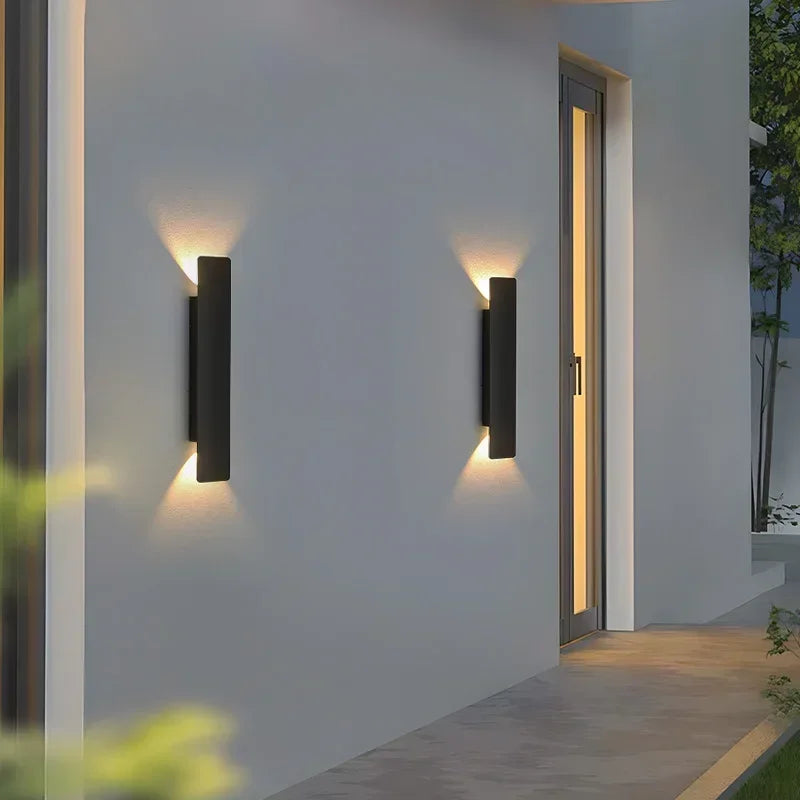 Aurelia 18W Black Linear Outdoor Wall Light – Aluminum – detail view 6