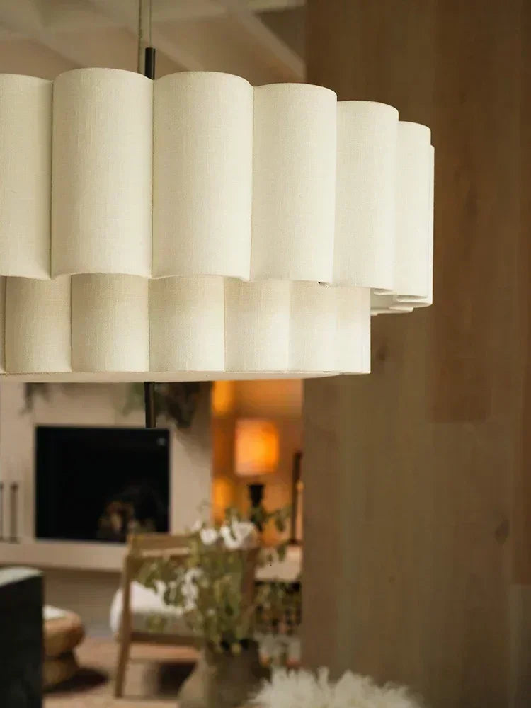 Fabric Chandelier – Wabi-Sabi Japanese for Bedroom & Bedside | Elowen Glow by Evenlyr