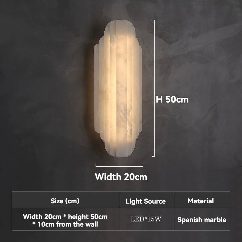 Liora Spanish Alabaster Wall Sconce for Stairway – Luxury – detail view 9