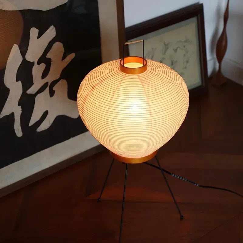 Wabi-Sabi Wood Orb Floor Lamp For Bedroom – detail view 3