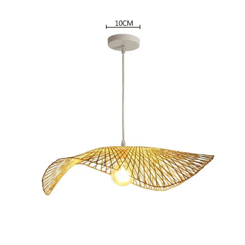 Rattan & Wood Chandelier – Organic Modern for Dining Room, Living Room, Kitchen Island | Vesper Orbit by Evenlyr