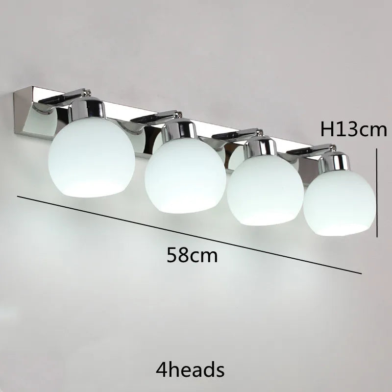 Helios Crystal LED Bathroom Mirror Light for Vanity Area – Stainless Steel