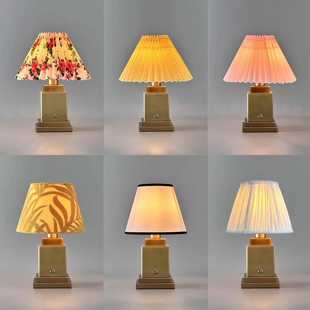 Fabric Table Lamp – Modern Minimalist Cordless Rechargeable for Bedside, Desk & Office, Restaurant Table | Jessamine Grove by Evenlyr