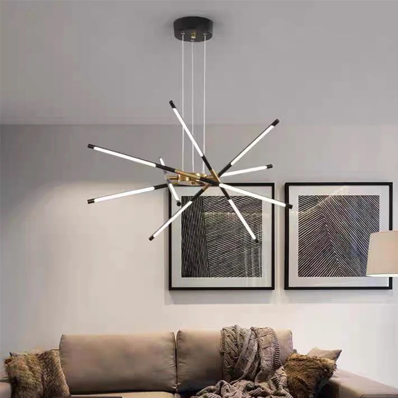 Metal Chandelier – Modern Dimmable LED for Bedroom & Bedside, Living Room, Dining Room & Kitchen | Virelle Glow by Evenlyr