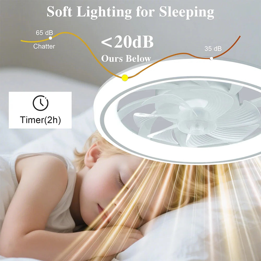 Neroli 6-Speed Dimmable Ceiling Fan Light – Remote Control – detail view 3