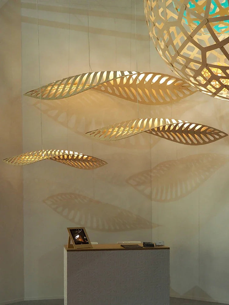 Junia Arc Wood Pendant Light – product view 4